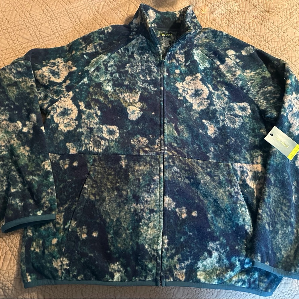 Tek Gear Blue and Green Cozy Fleece Jacket